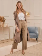 CARAMEL PANTS WITH FLARED LEGS