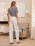 WHITE WIDE PANTS