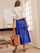 BLUE COTTON SKIRT