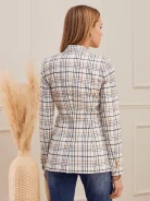 WHITE CHECKERED JACKET