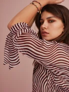 AIRY STRIPED BLOUSE