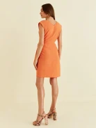 ORANGE WRAP DRESS