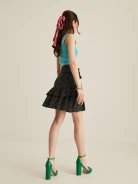 BLACK RUFFLED SKIRT