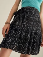 BLACK RUFFLED SKIRT