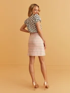 PINK CHECKED SKIRT