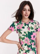 Short bright floral dress