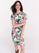 Short bright floral dress