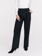 Long black pants with flared legs