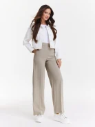 Beige pants with wide legs