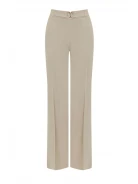 Beige pants with wide legs