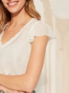 BLOUSE WITH V NECKLINE