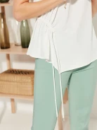 SLEEVELESS BLOUSE WITH BINDING