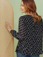 GEOMETRIC PATTERN BLOUSE