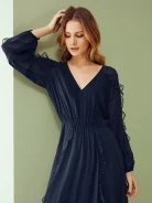 ETHEREAL DRESS WITH RUFFLES