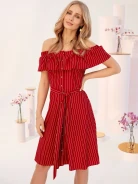 STRIPED SPANISH DRESS