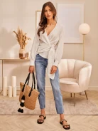 WHITE ENVELOPE BLOUSE