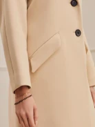 BEIGE STRAIGHT CUT COAT