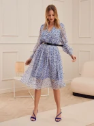 BLUE PATTERN DRESS