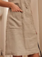 LINEN STRAIGHT CUT DRESS