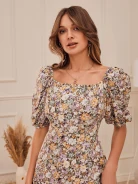LONG DRESS WITH FLORAL PATTERN