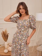 LONG DRESS WITH FLORAL PATTERN