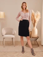 BLACK STRAIGHT SKIRT