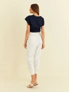 NAVY T-SHIRT WITH SHORT SLEEVES