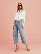 WHITE RUFFLED SHIRT