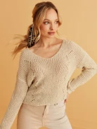 BEIGE HIGH RISE PANTS