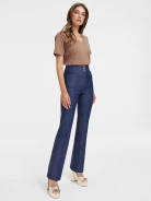 Light brown blouse with short sleeves