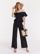 Black pants with loose legs