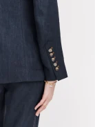 Linen navy blue suit