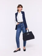 Navy blue mom jeans