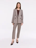 Elegant trousers with wool in taupe