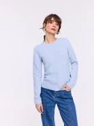 Blue knitted sweater