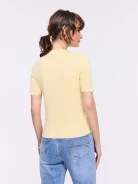 Light yellow short-sleeved sweater