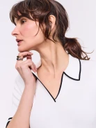 White short-sleeved polo shirt