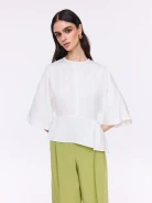 Light cream satin blouse