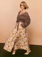Long skirt with original print