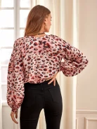PINK MOTTLED SILK BLOUSE