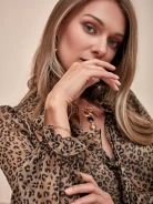 BLOUSE IN LEOPARD SPOTS
