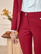 BURGUNDY SUIT PANTS