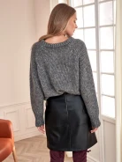 ECOLOGICAL LEATHER SKIRT