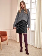 ECOLOGICAL LEATHER SKIRT