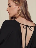 Black blouse with cut-out detail on the back