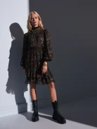 BOHO STYLE DRESS IN VISCOSE AND SILK