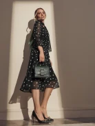 BLACK DRESS WITH FONTAZ