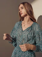 Midi dress in green