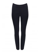 BLACK PANTS WITH SHINY LEOPARD STRIPES