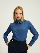 Navy blue waist shirt
